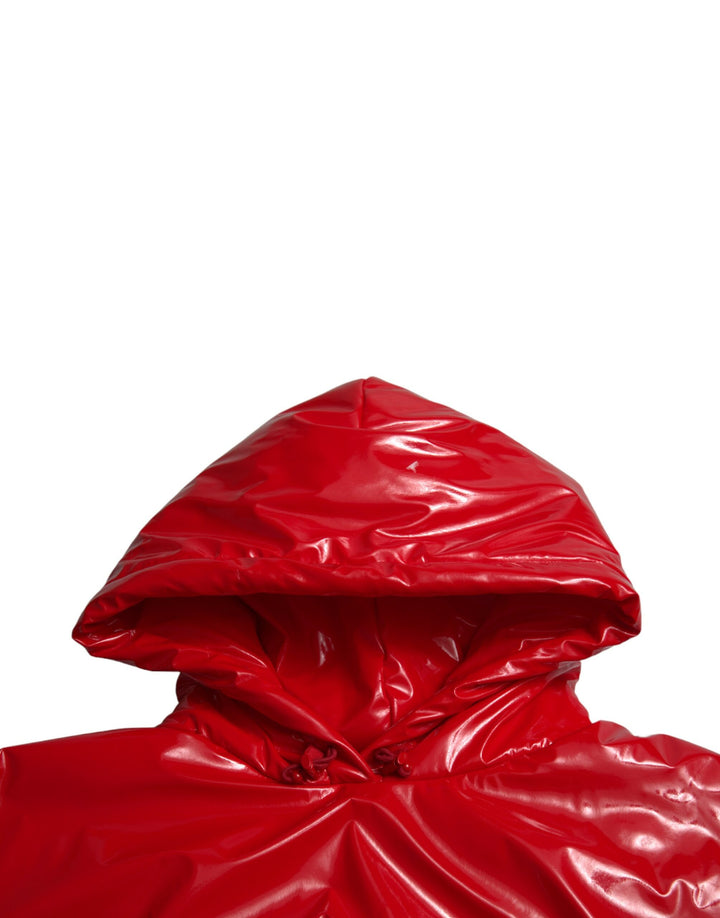 Chic shiny red short jacket