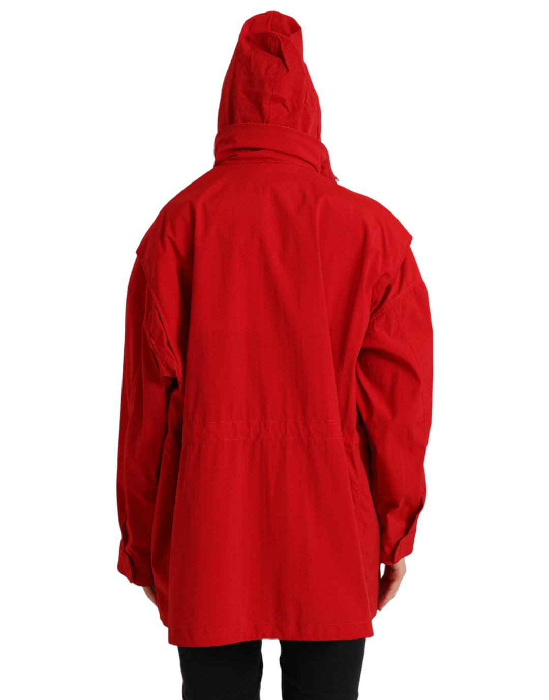 Elegant red long-sleeved jacket