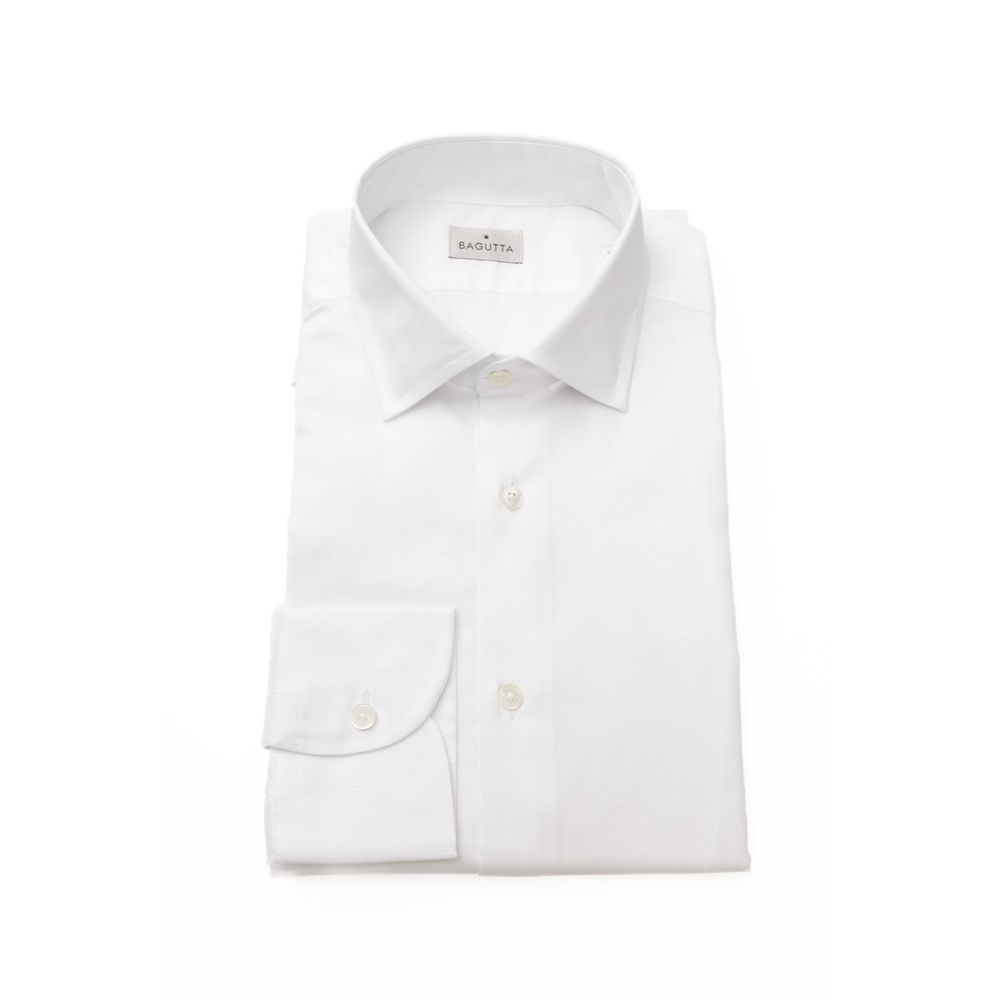 White cotton shirt for men