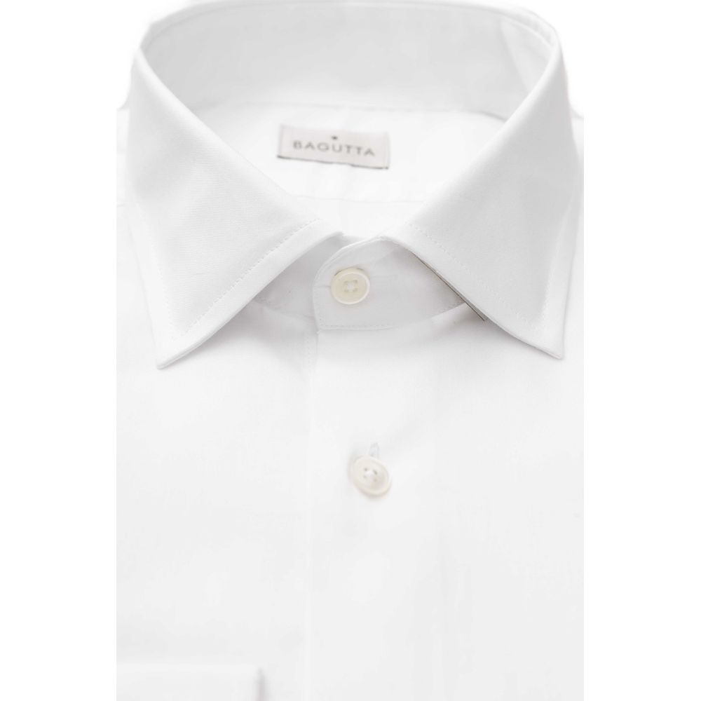 White cotton shirt for men