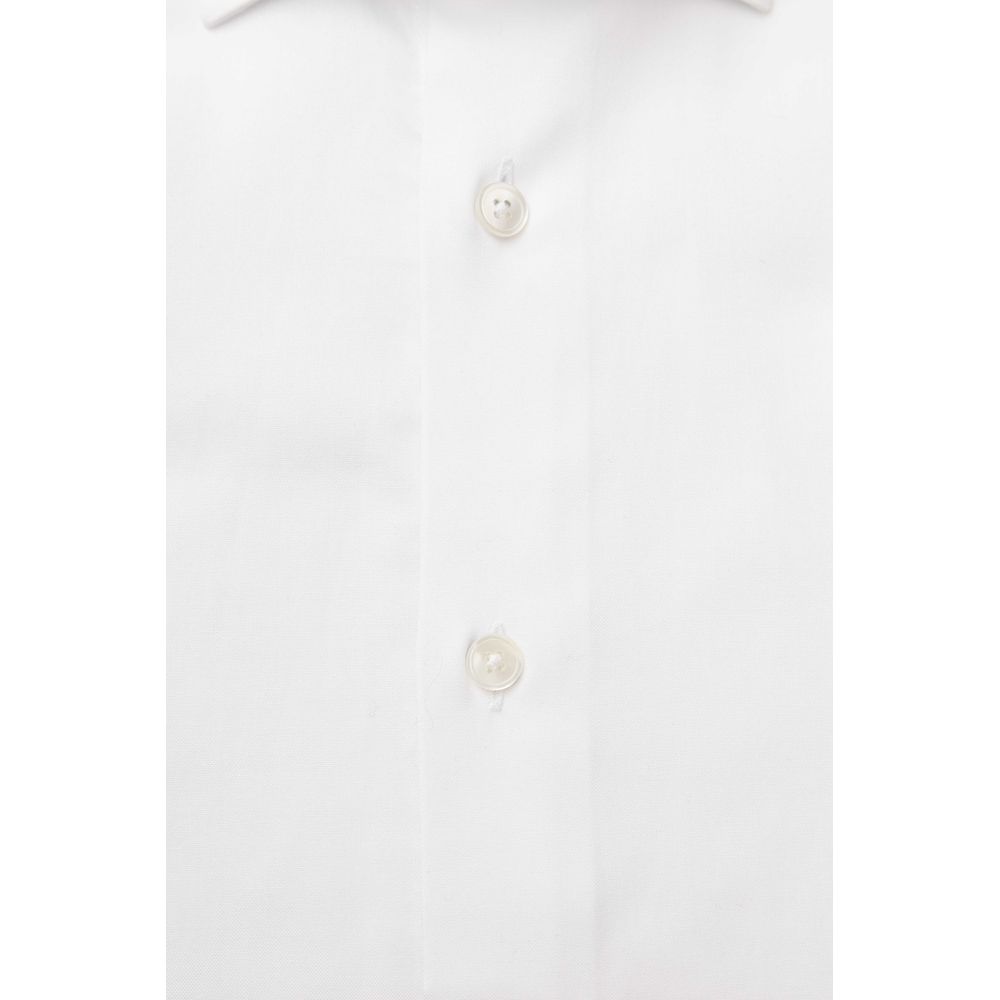 White cotton shirt for men