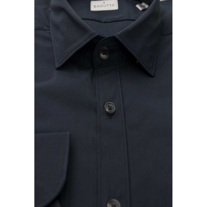 Blue cotton shirt for men