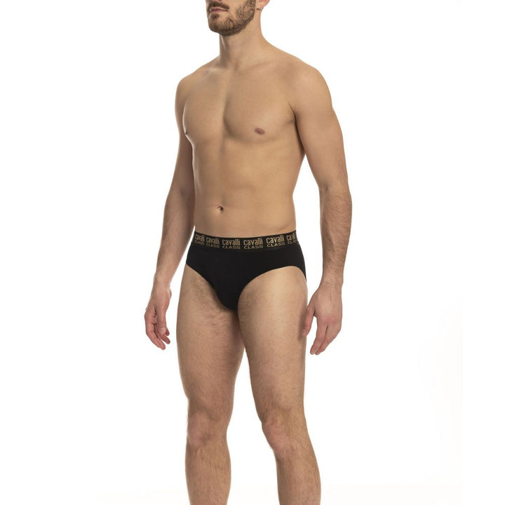 Black cotton briefs for men multibuy package