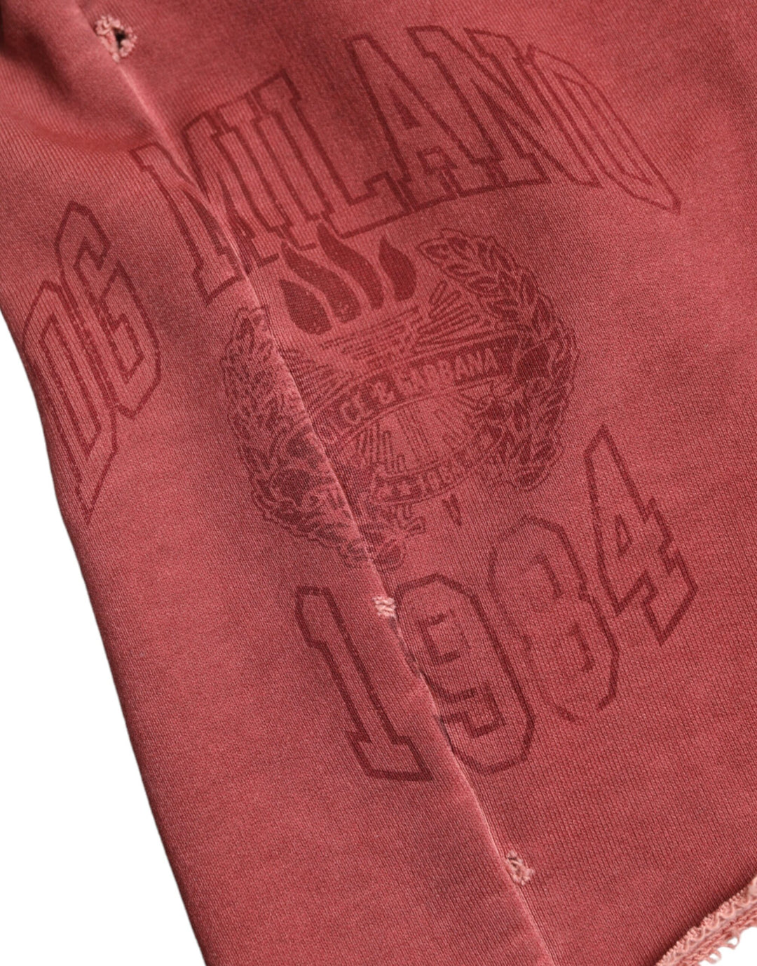 Kastanienbraune Sweatshorts aus Baumwolle mit hoher Taille Shorts
