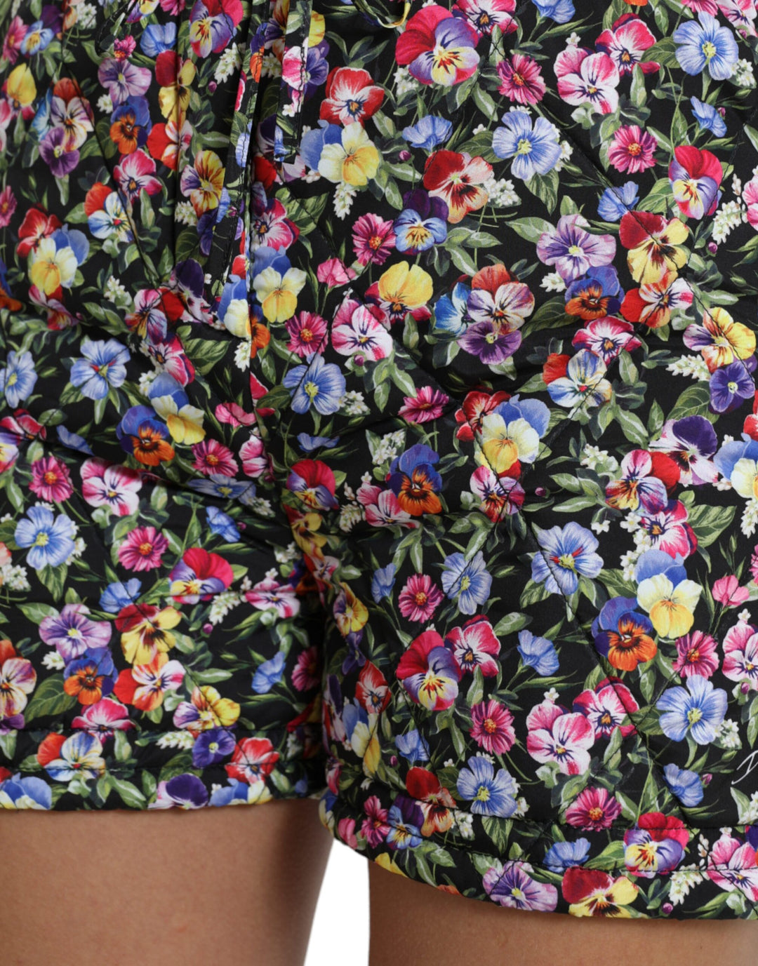 Vibrant high-waisted shorts with floral print