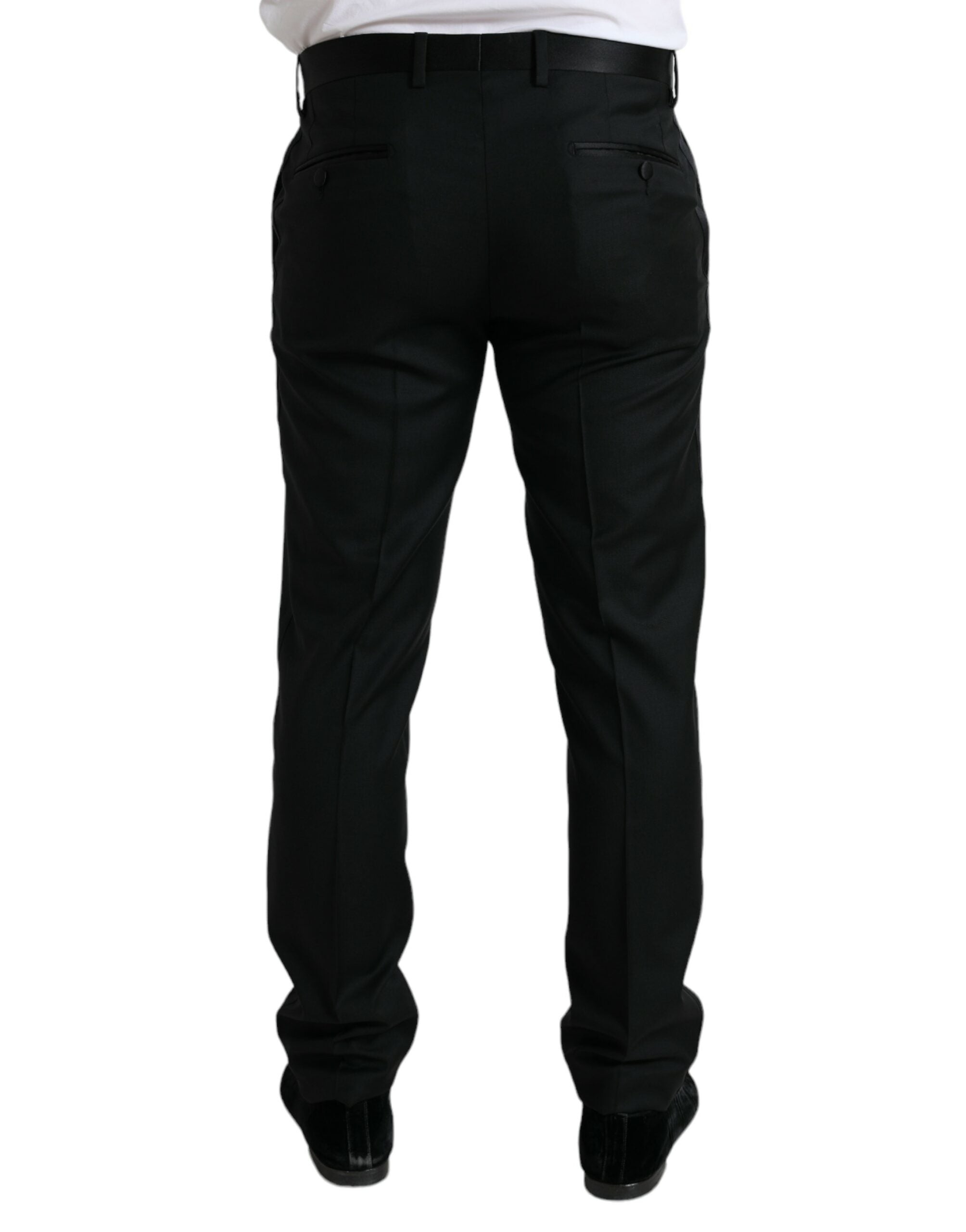 Elegant slim fit dress trousers made of wool