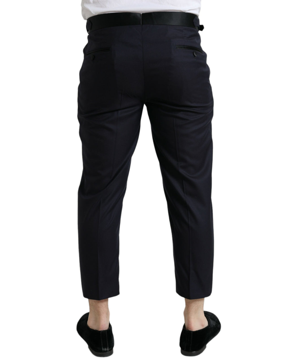 Dolce & Gabbana Elegante Cropped Dress Pants aus Woll-Seiden-Mischung