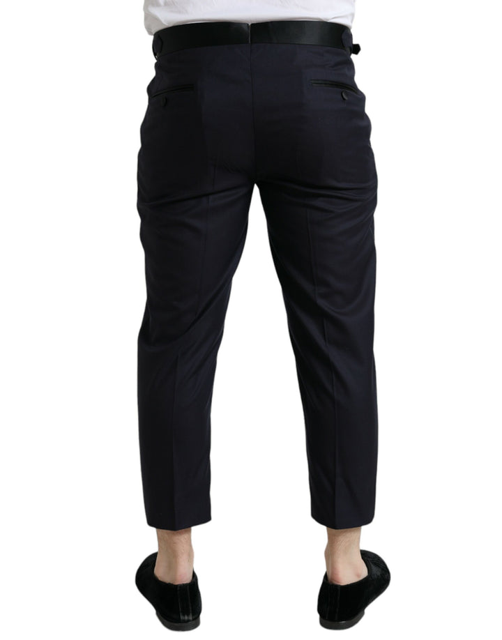 Dolce & Gabbana Elegante Cropped Dress Pants aus Woll-Seiden-Mischung