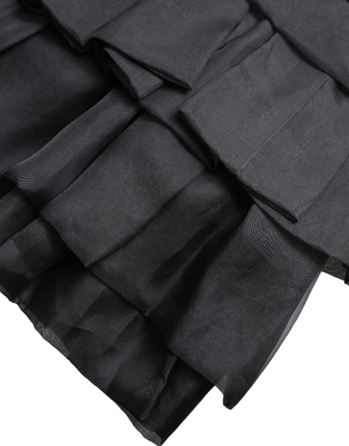 Elegant tiered A-line mini skirt