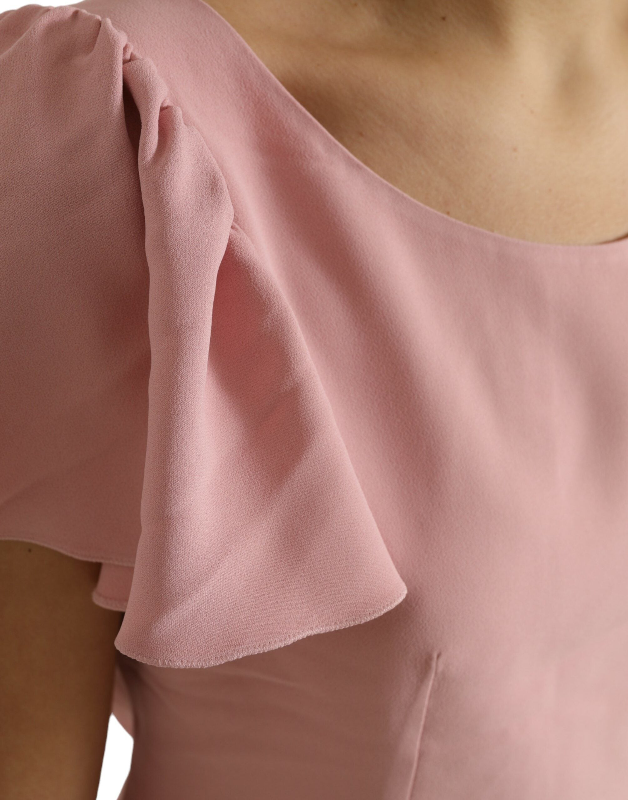 Chic pink top with bell sleeves