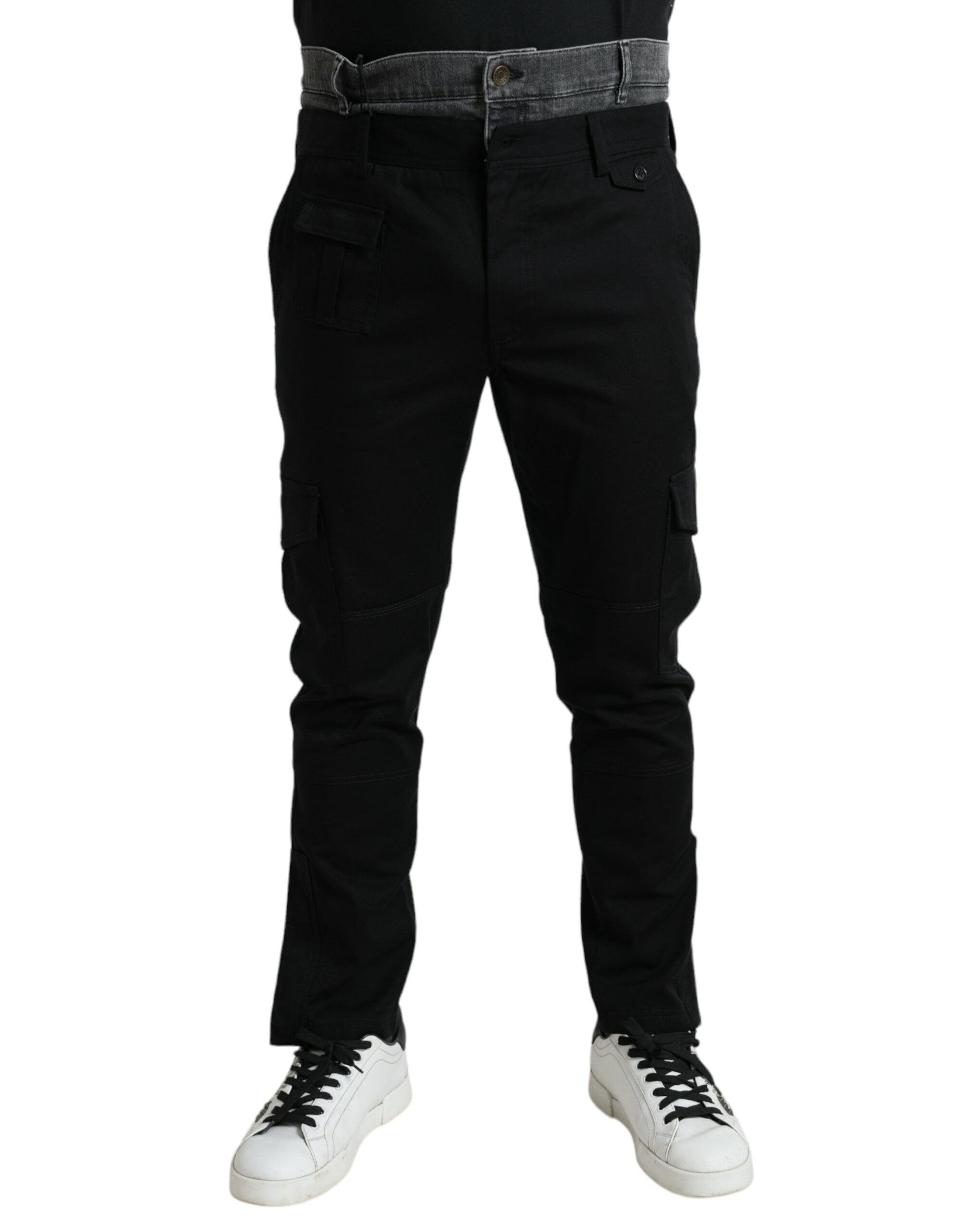 Elegant skinny cotton stretch joggers