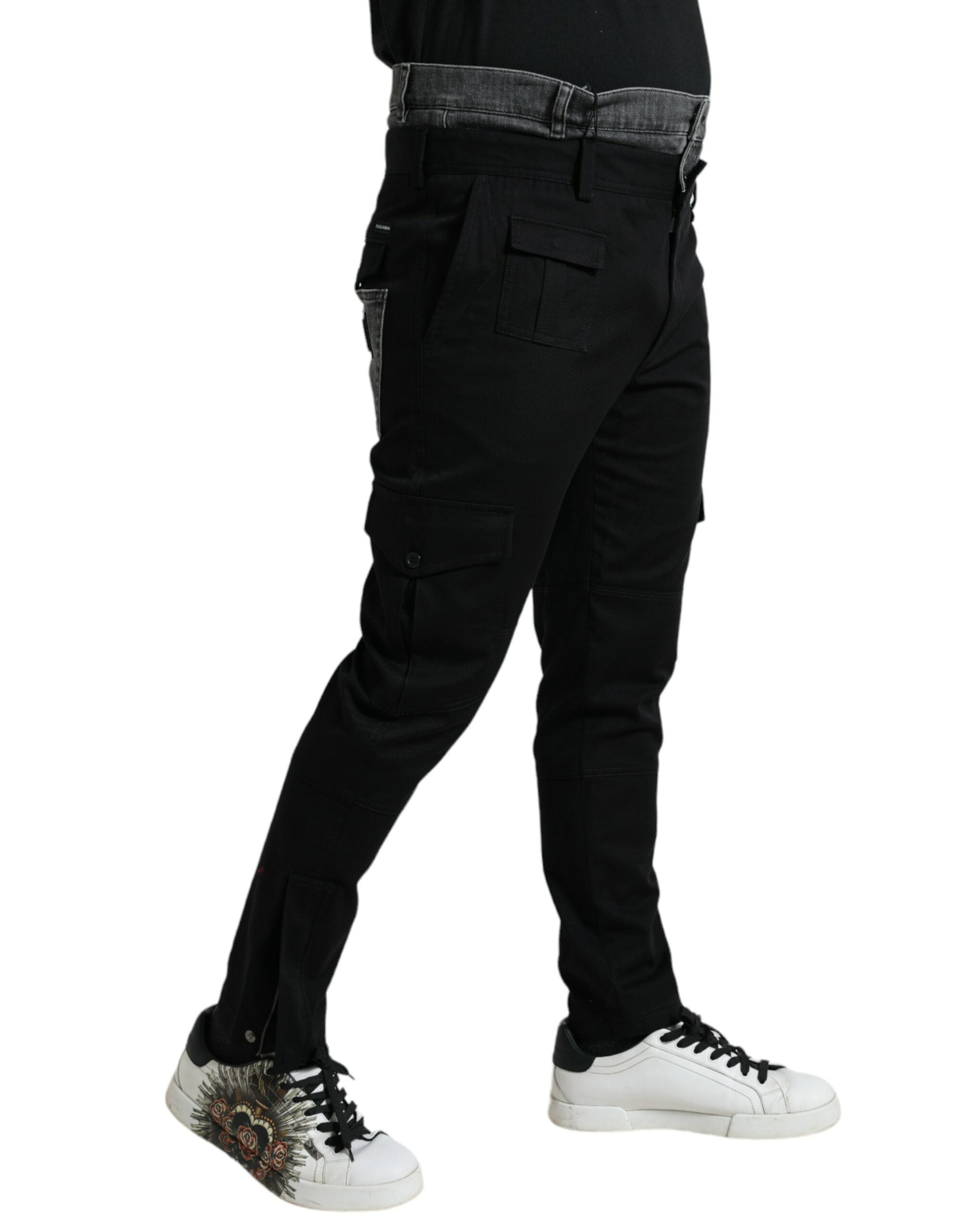Elegant skinny cotton stretch joggers