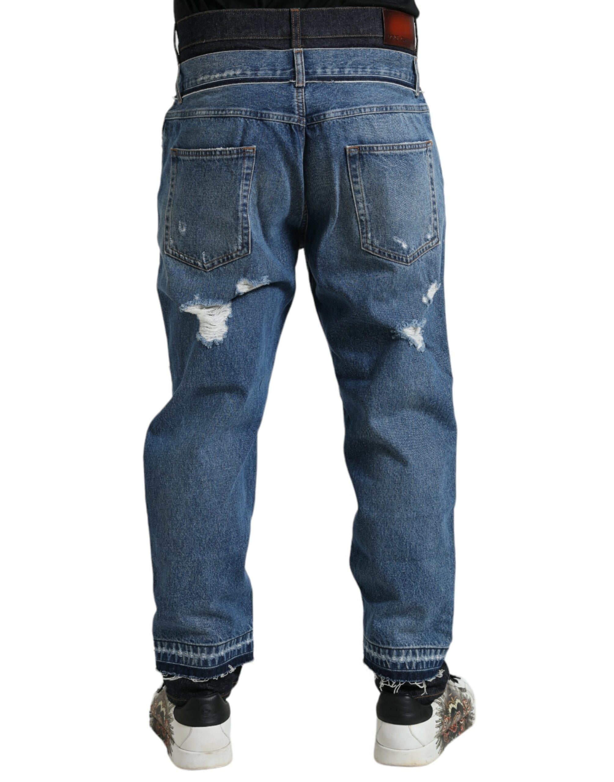 Chic tattered denim jeans in a skinny look