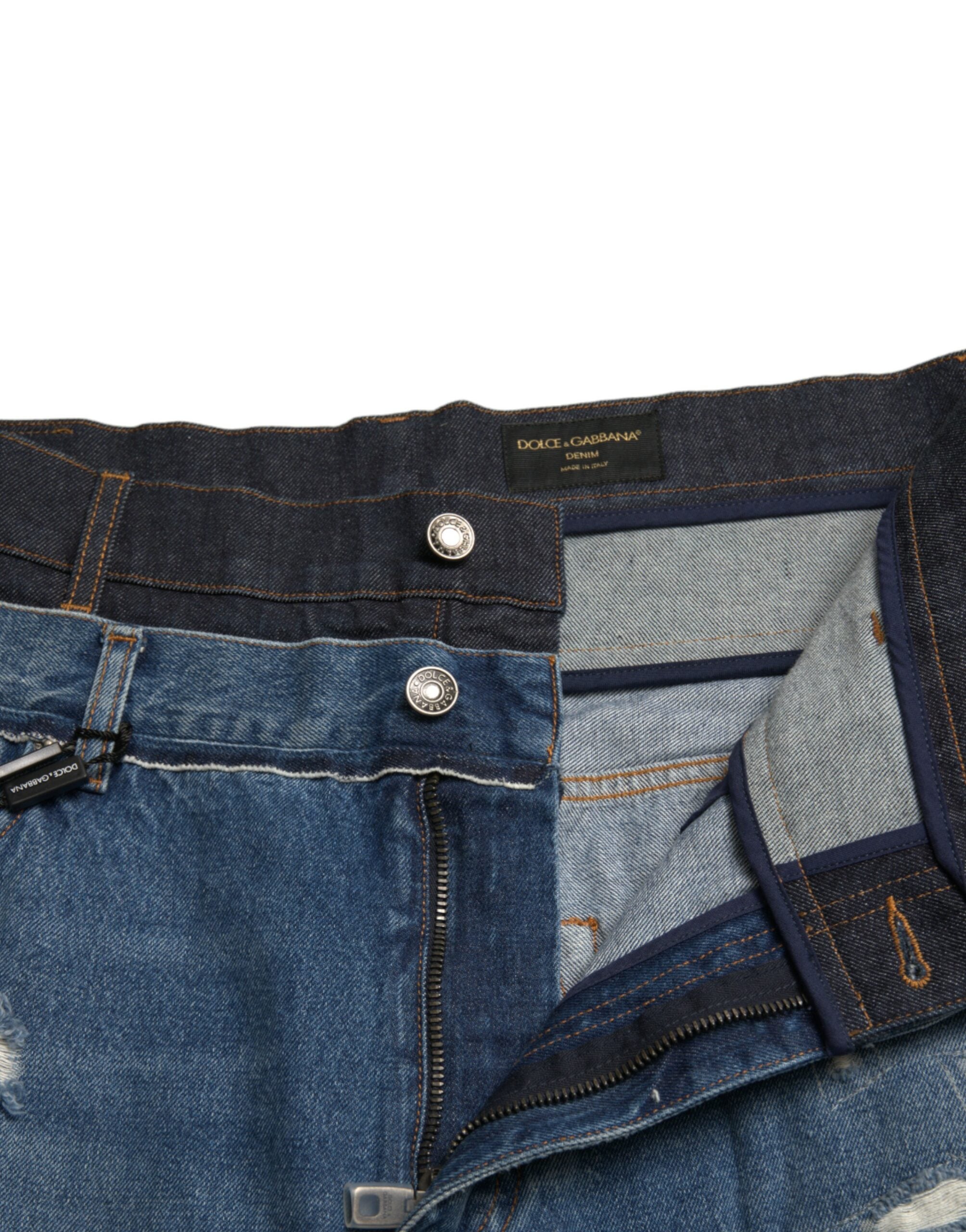 Chic tattered denim jeans in a skinny look