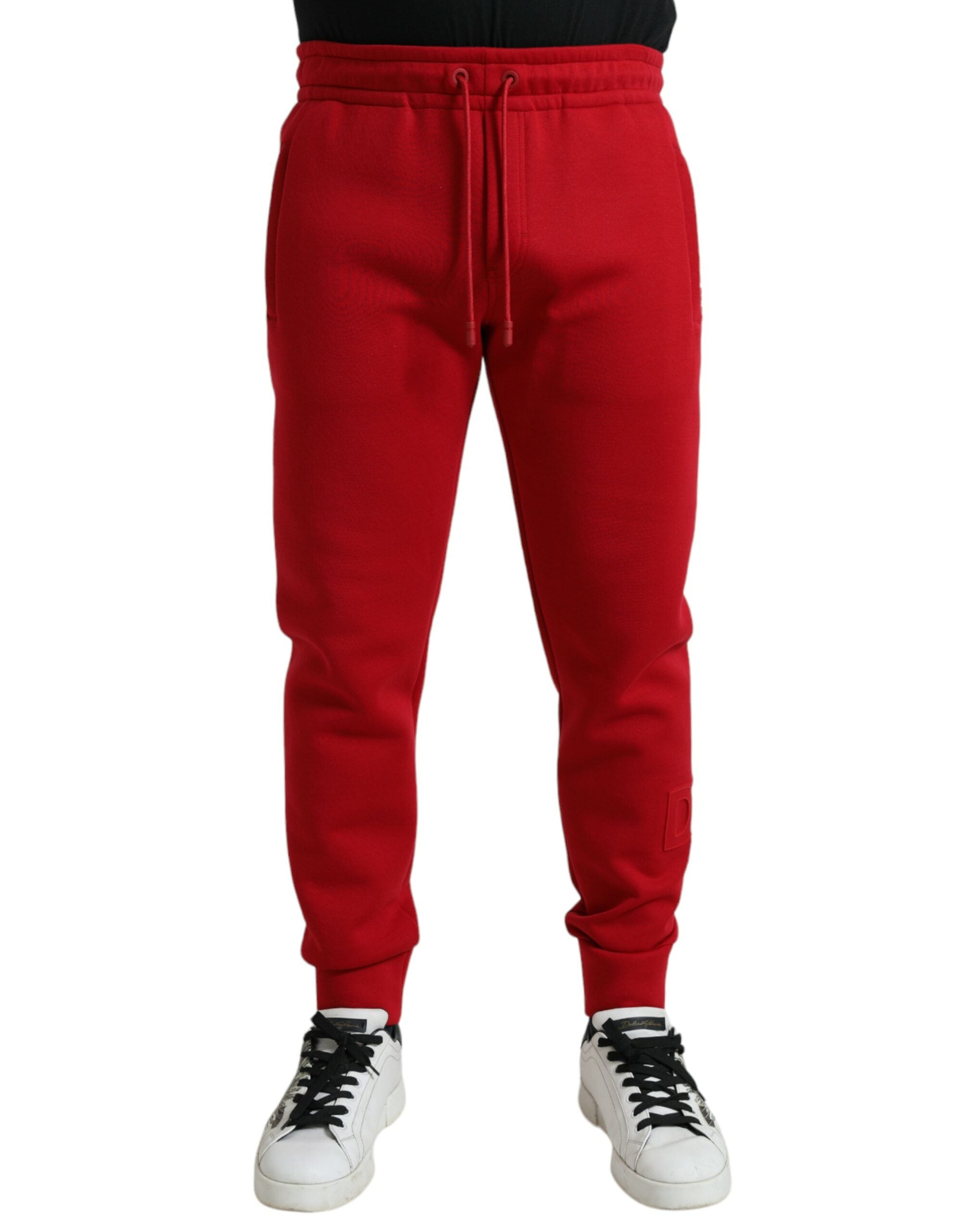 Sizzling Red cotton blend sweatpants