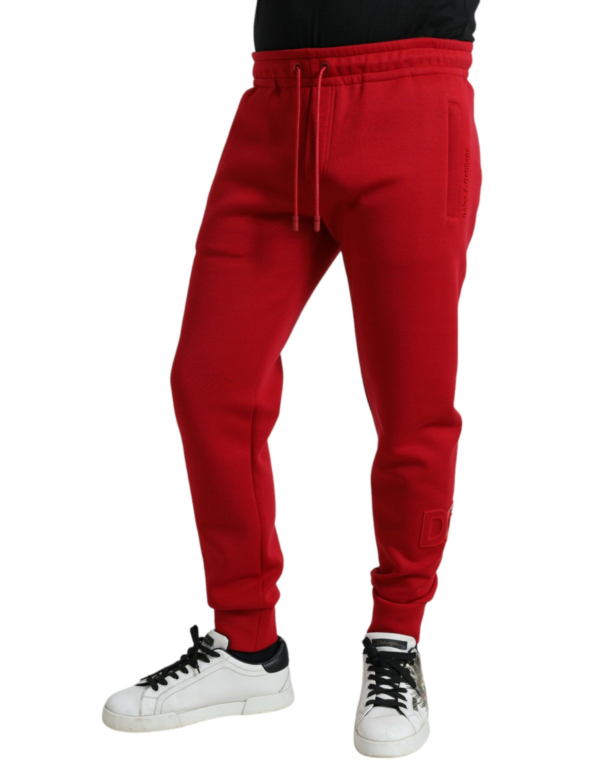Sizzling Red cotton blend sweatpants
