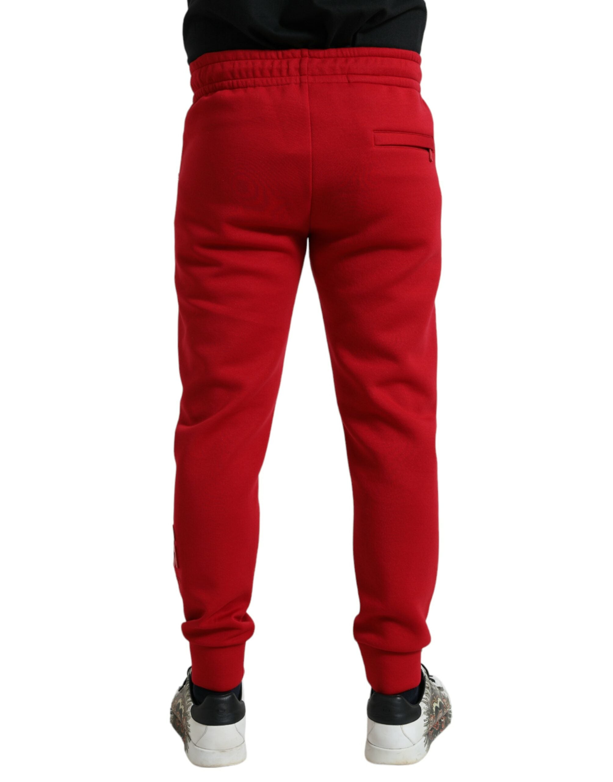 Sizzling Red cotton blend sweatpants