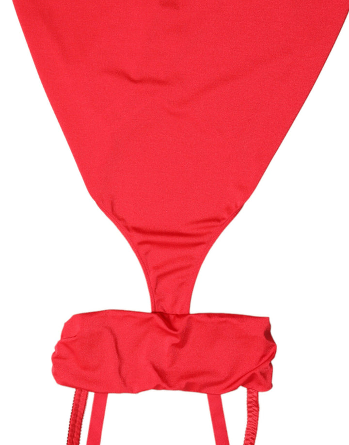 Exquisite red cut-out bodycon mini dress