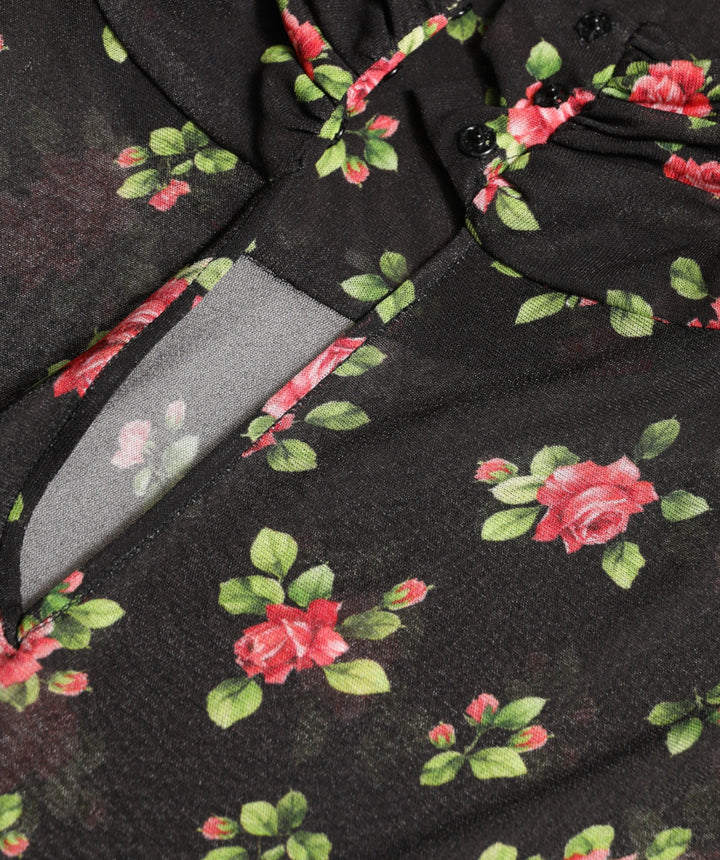 Elegant floral sheath dress