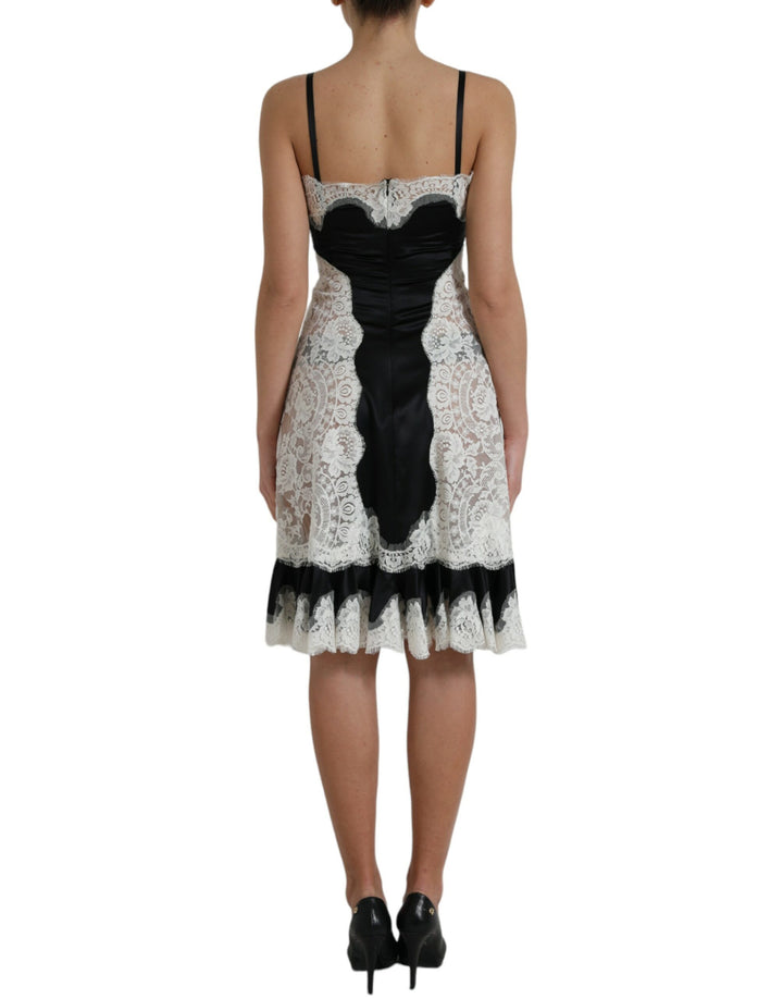 Elegant silk blend A-line lace dress