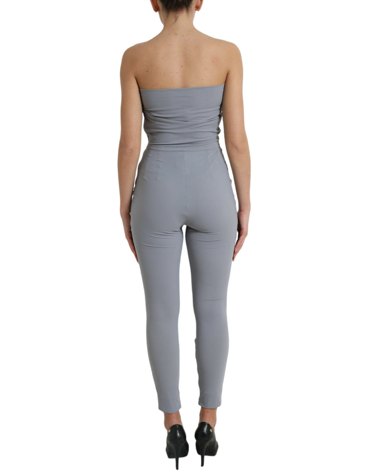 Chic strapless bodycon jumpsuit dress