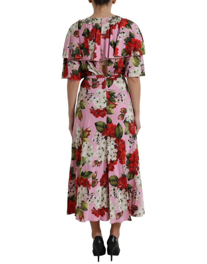 Elegant silk dress with crystal embellishments