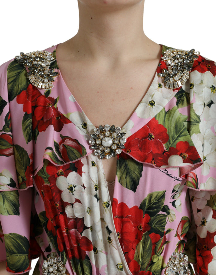 Elegant silk dress with crystal embellishments