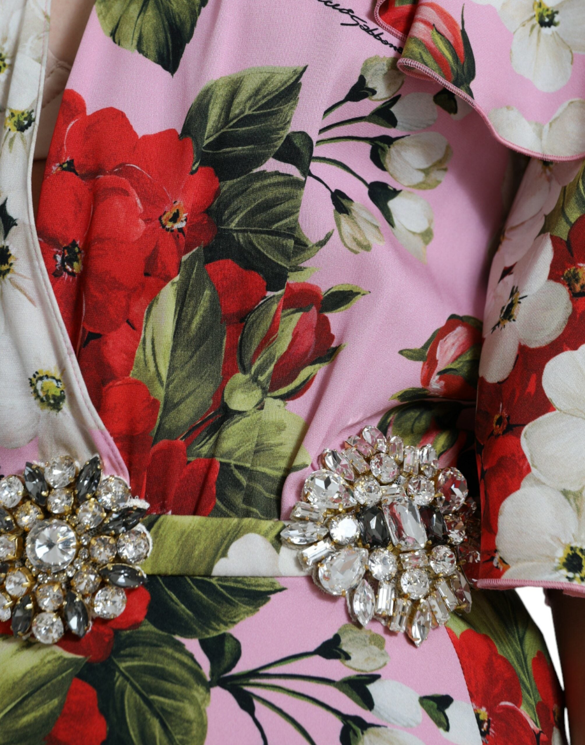 Elegant silk dress with crystal embellishments