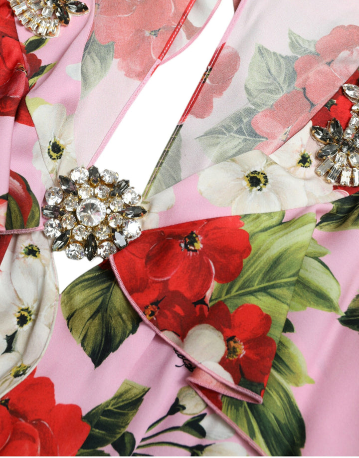 Elegant silk dress with crystal embellishments