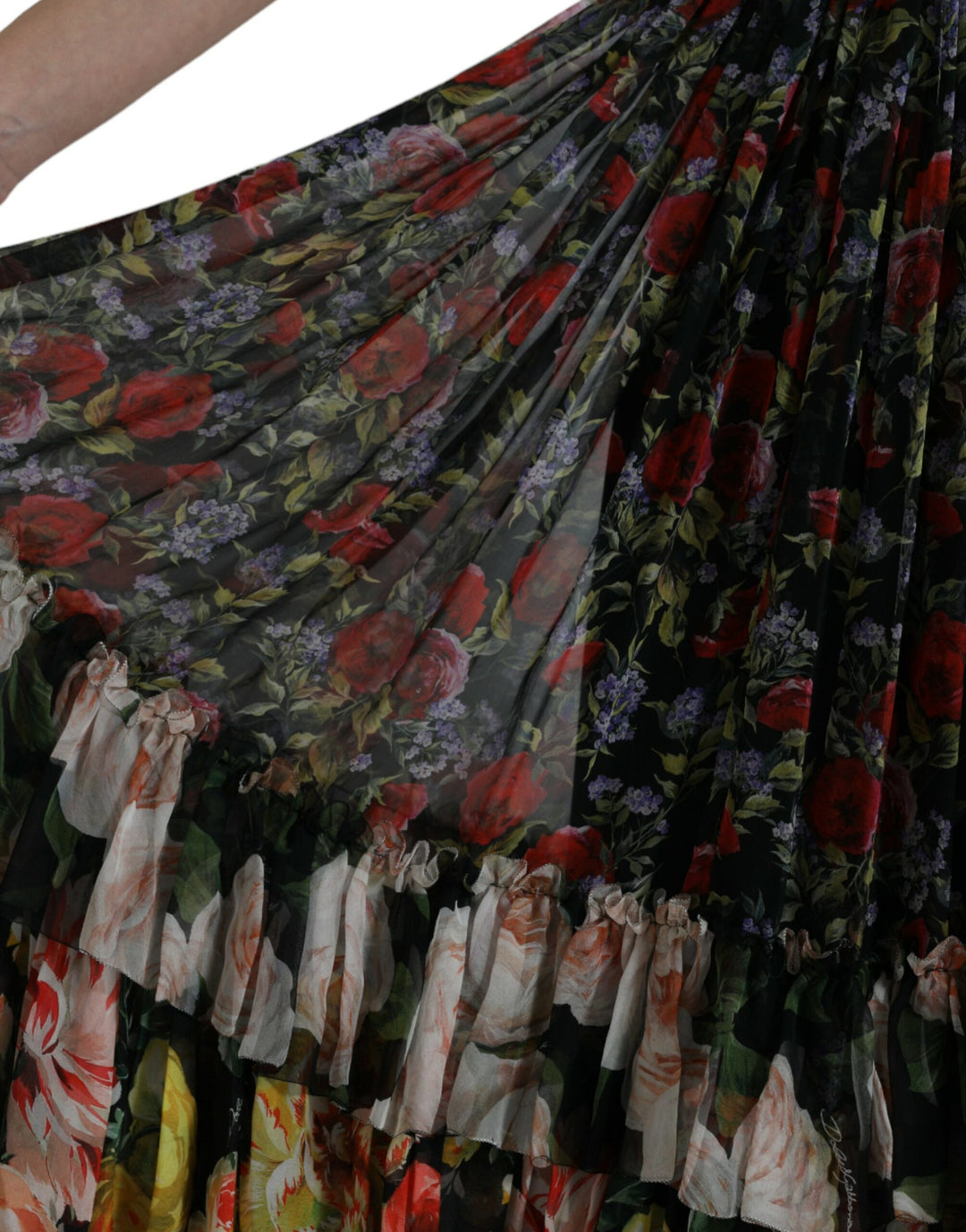 Vibrant floral silk maxi dress