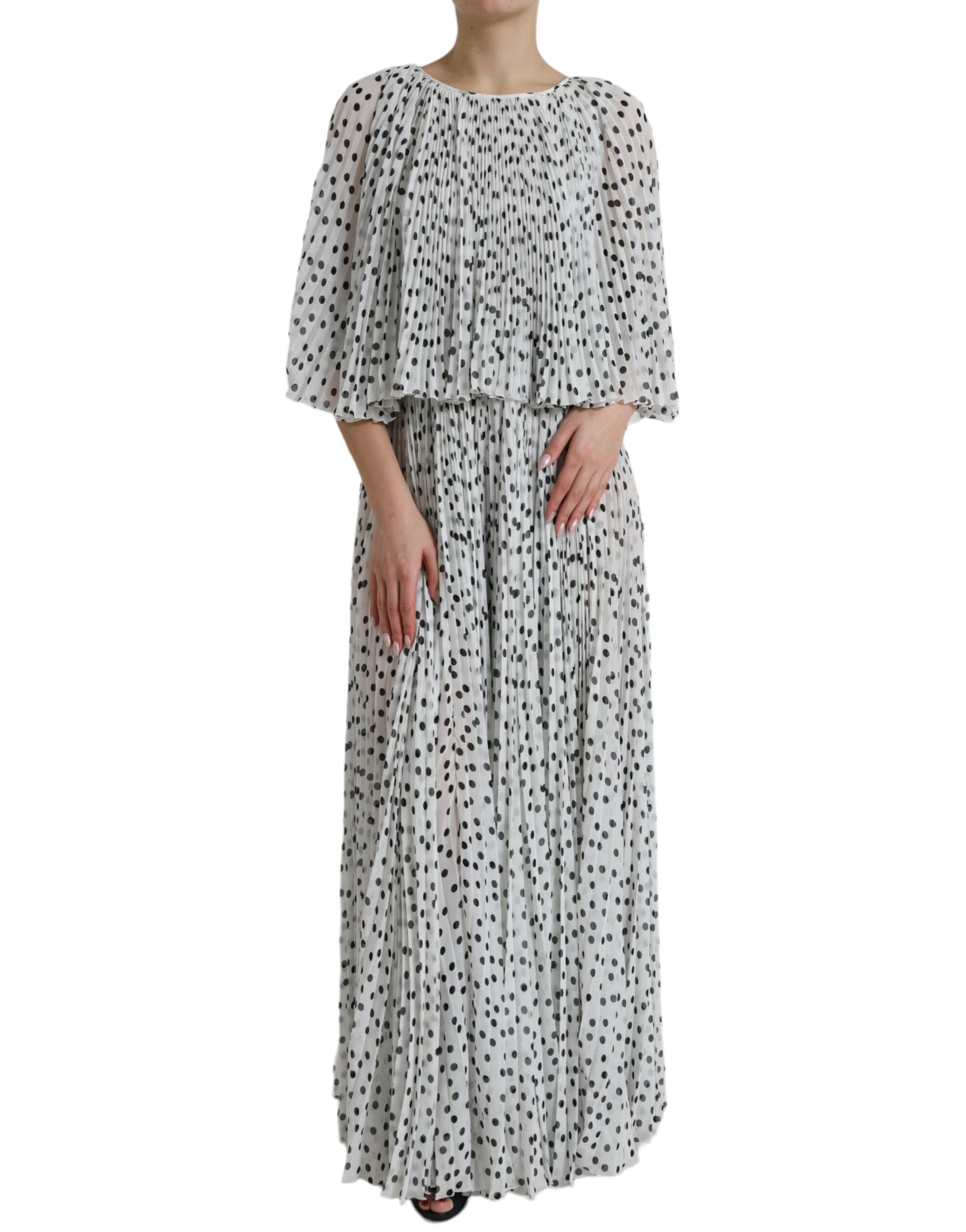 Elegant maxi dress with polka dots
