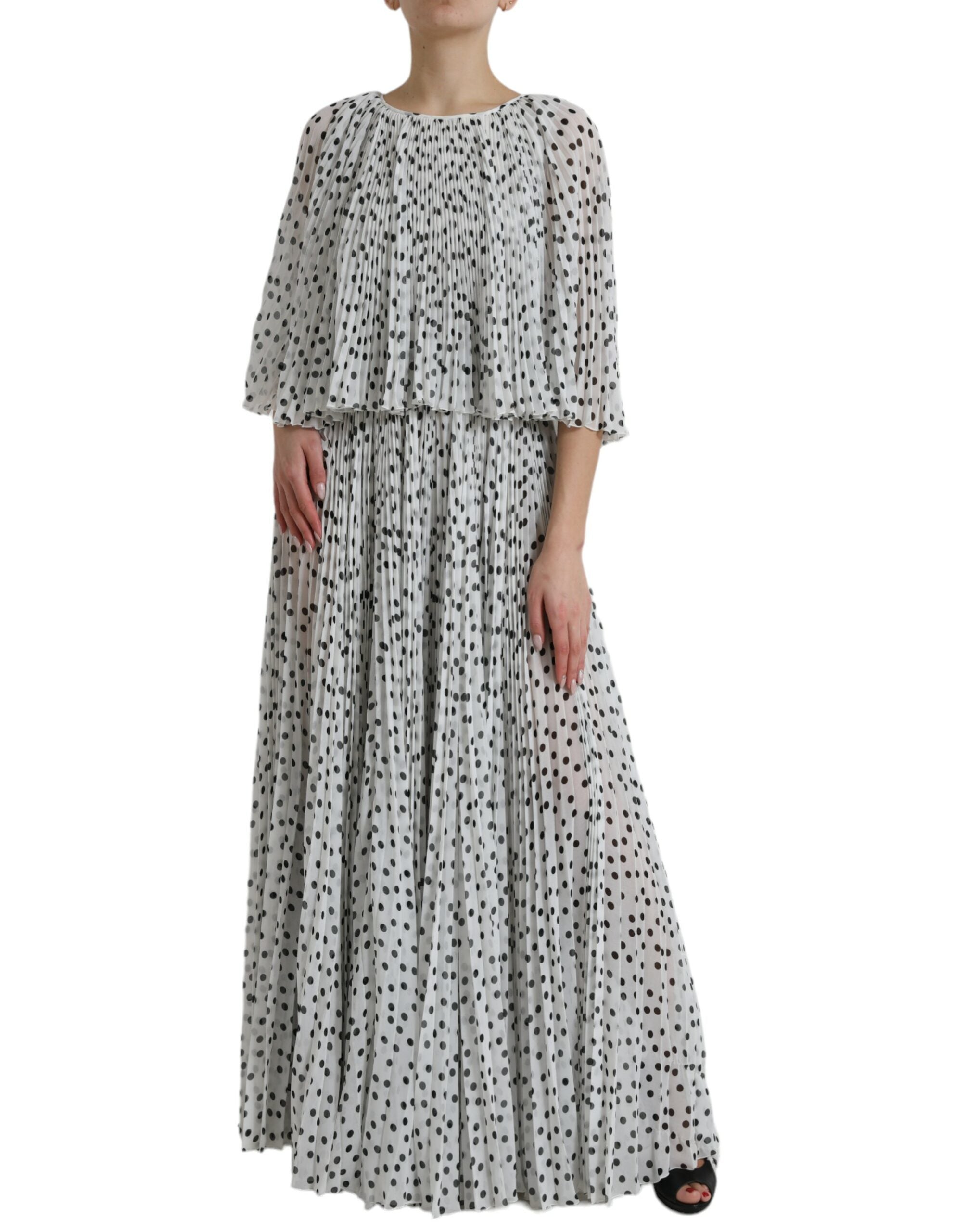 Elegant maxi dress with polka dots