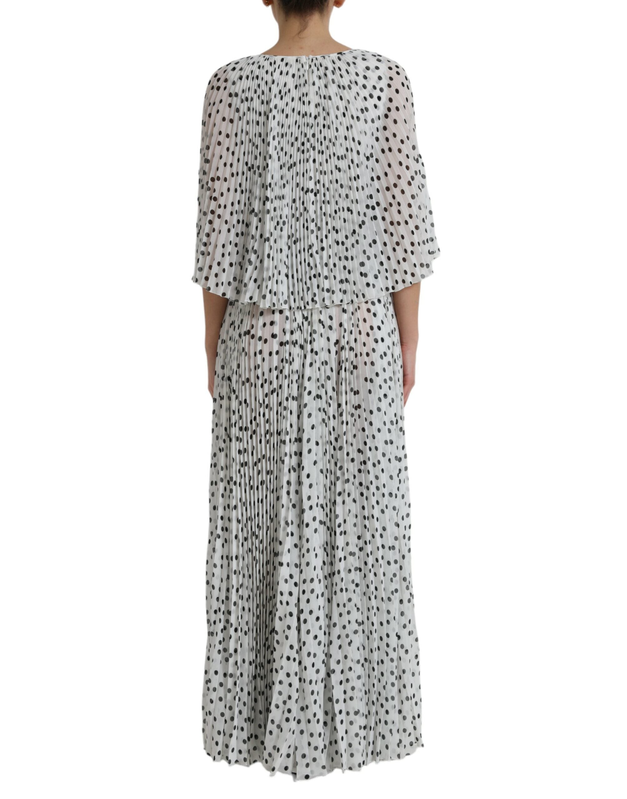 Elegant maxi dress with polka dots