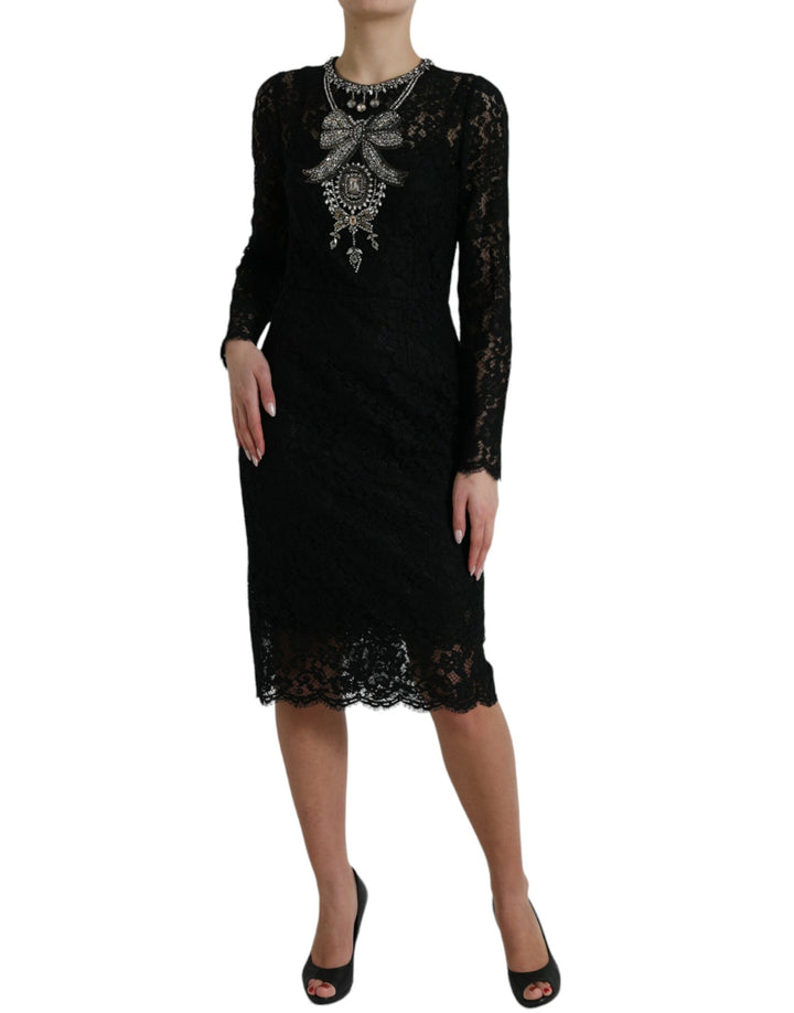 Elegant sheath dress with crystal embellishments