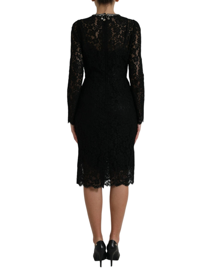 Elegant sheath dress with crystal embellishments