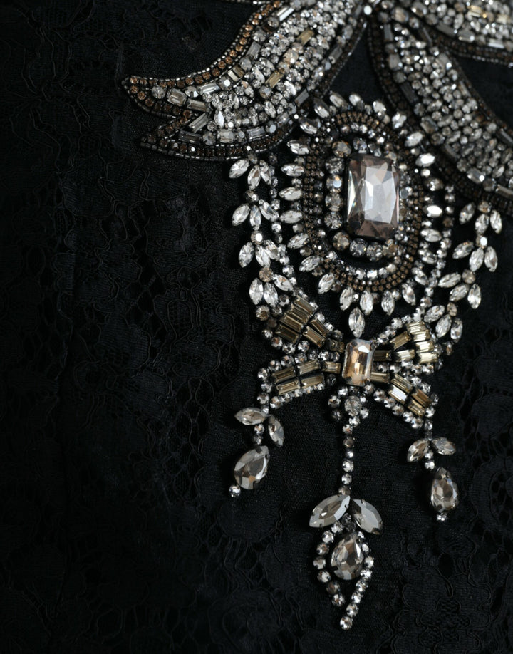 Elegant sheath dress with crystal embellishments