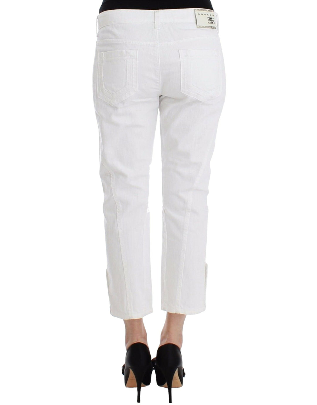 Ermanno Scervino Schicke weiße Cropped Jeans für einen raffinierten Stil