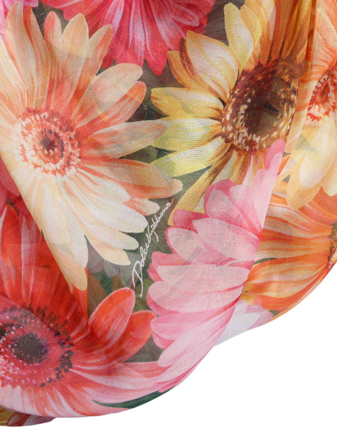 Elegant floral silk midi dress with V-neck