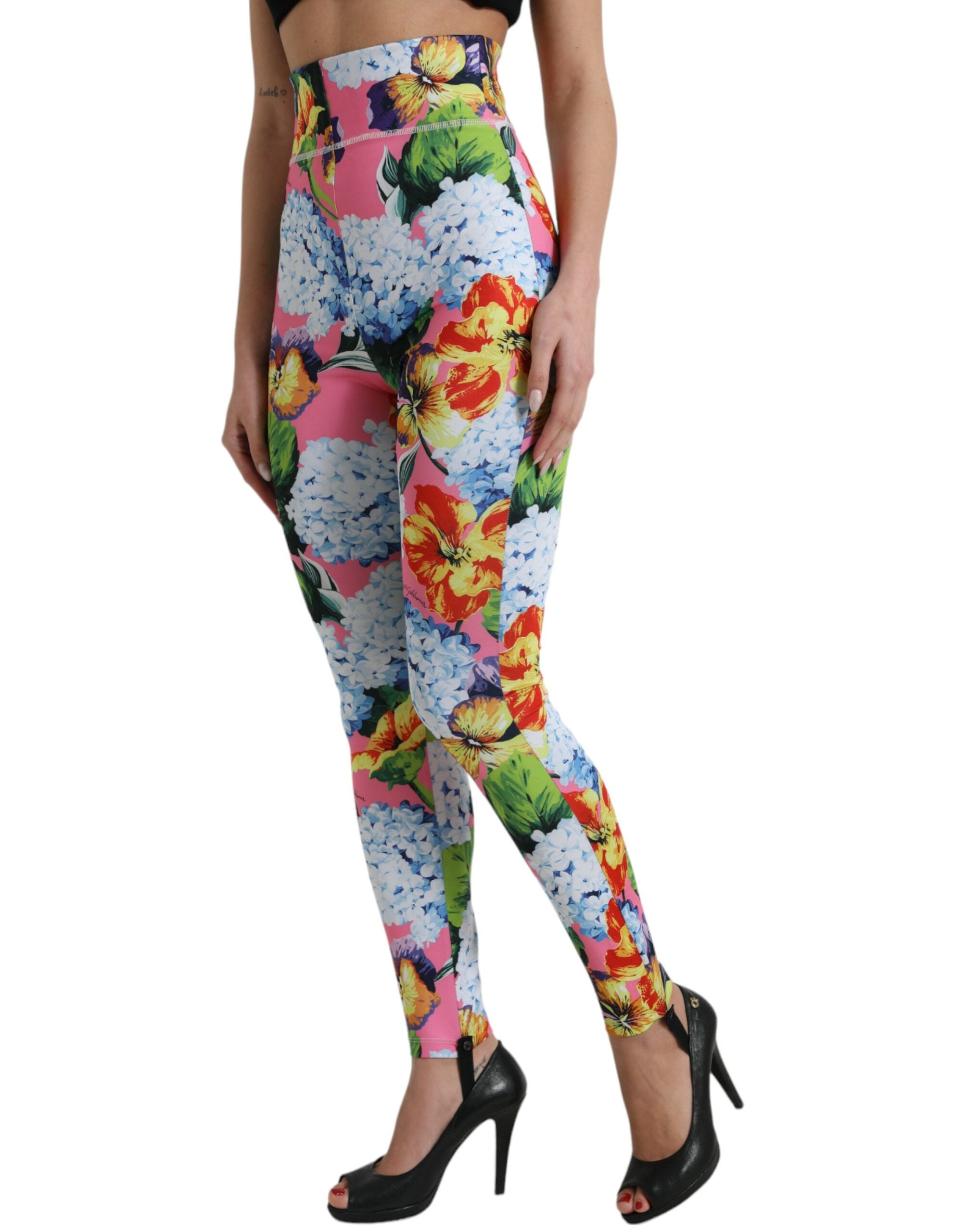 Exquisite floral high waist leggings