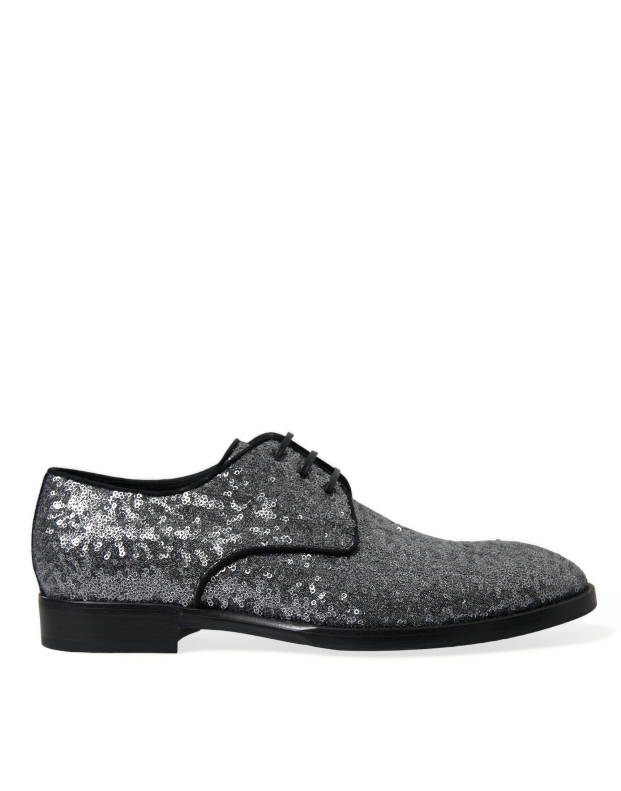 Exquisite sequin derby shoes