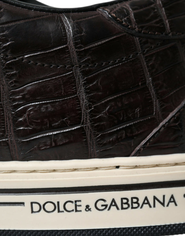 Dolce & Gabbana Elegante Low-Top-Sneakers aus exotischem Leder