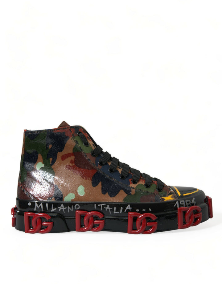 Dolce & Gabbana Schicke Multicolor-High-Top-Sneakers