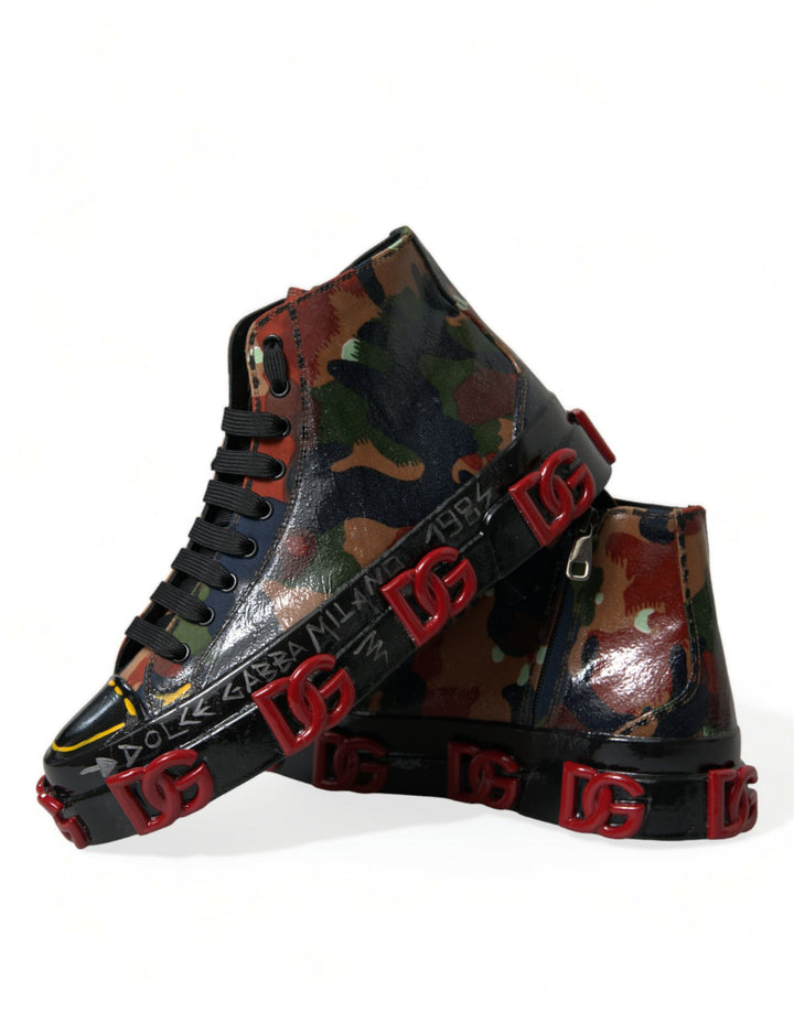 Dolce & Gabbana Schicke Multicolor-High-Top-Sneakers