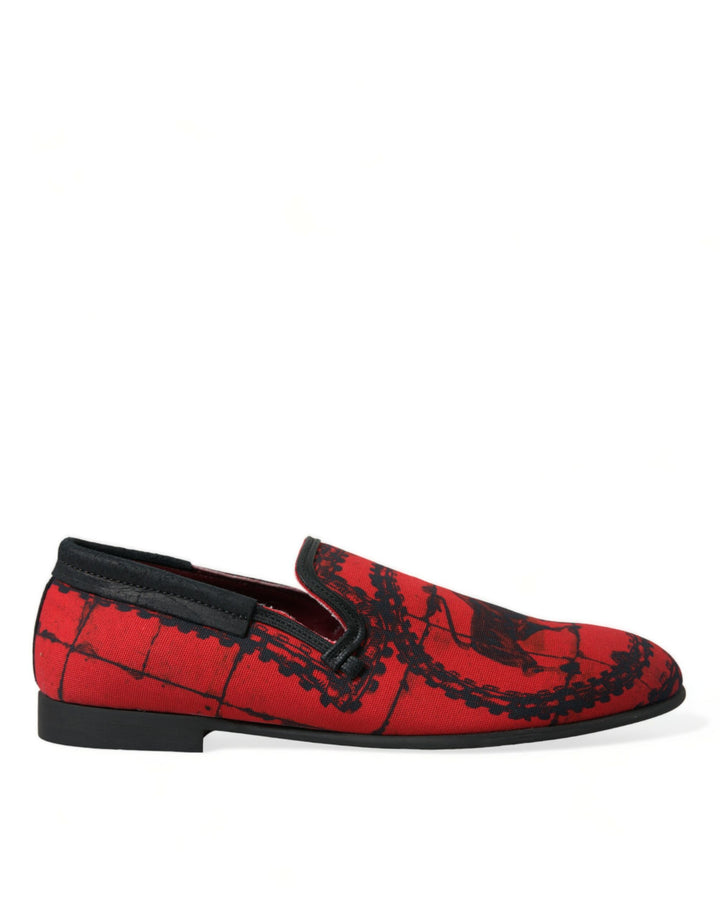 Dolce & Gabbana Torero-inspirierte Luxe Loafers in Rot und Schwarz