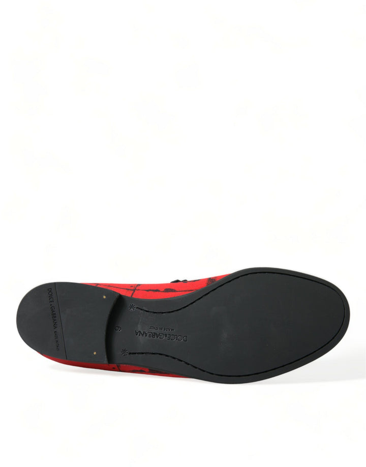 Dolce & Gabbana Torero-inspirierte Luxe Loafers in Rot und Schwarz