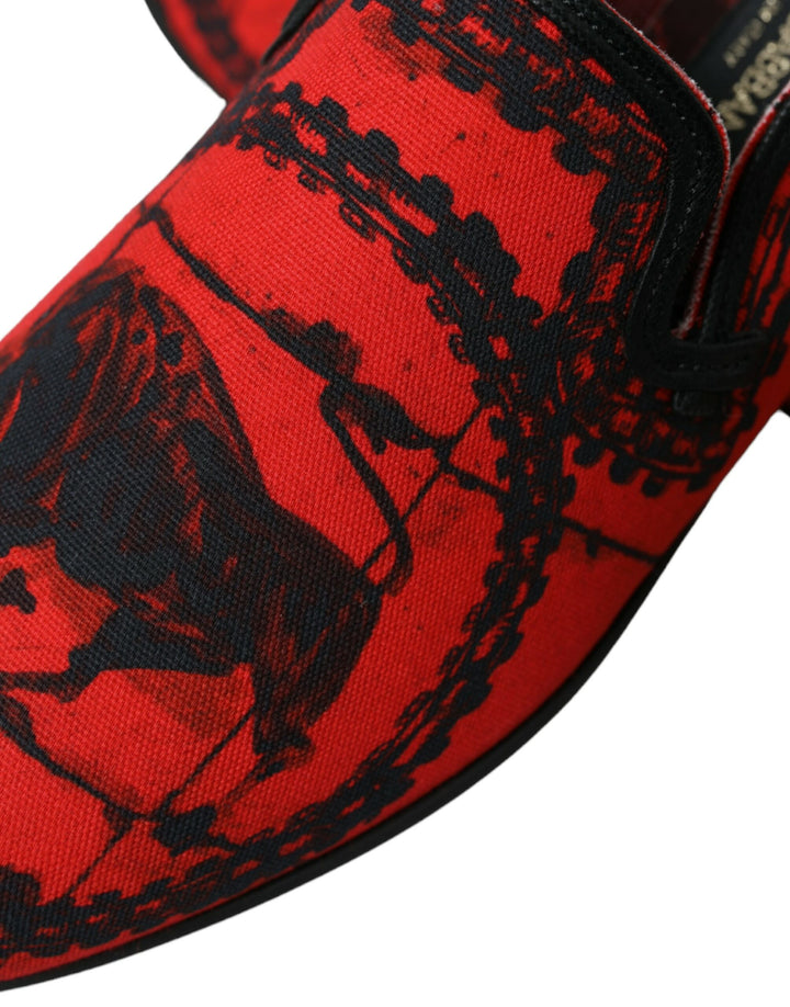 Dolce & Gabbana Torero-inspirierte Luxe Loafers in Rot und Schwarz