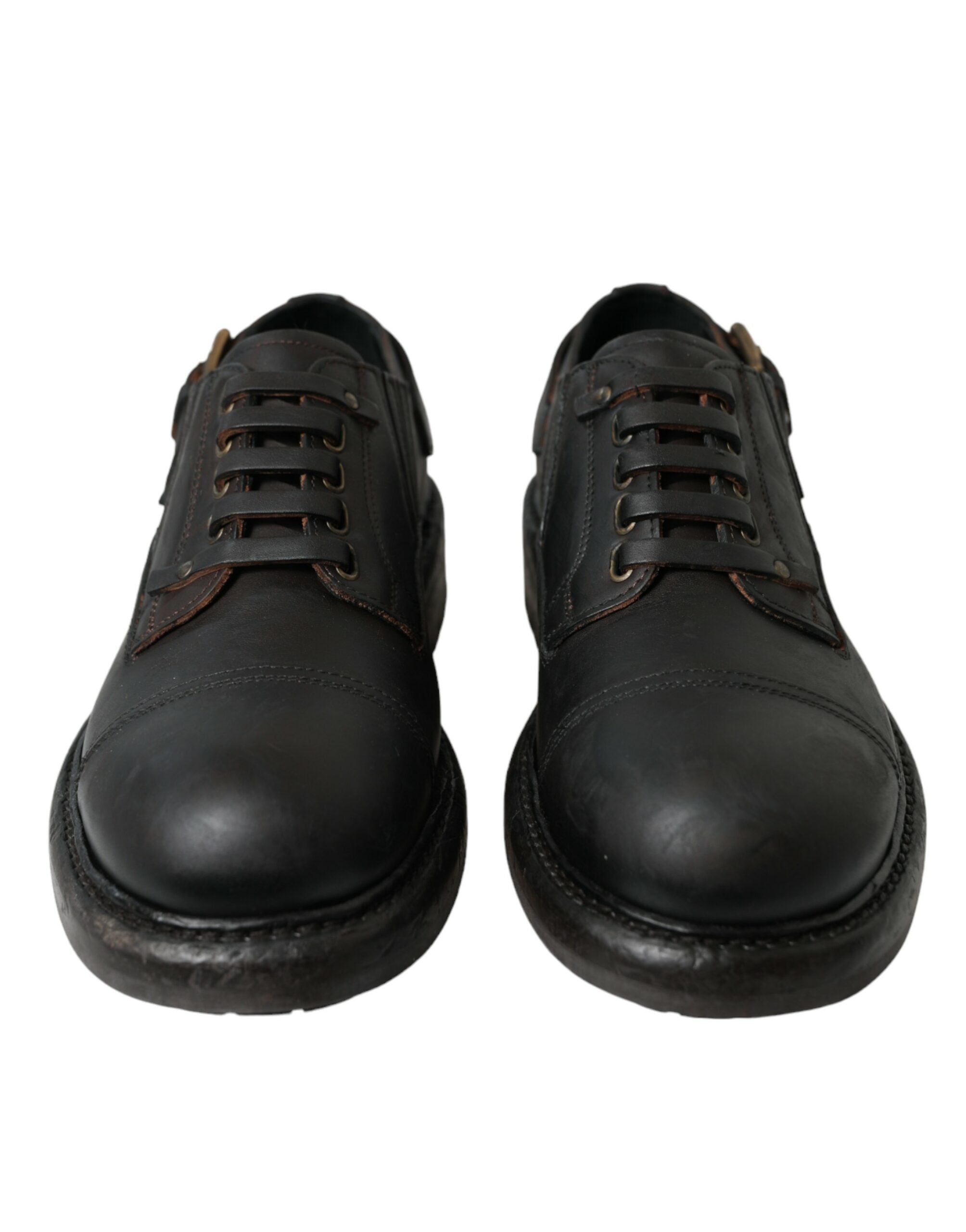 Elegant men's leather derby dress shoes