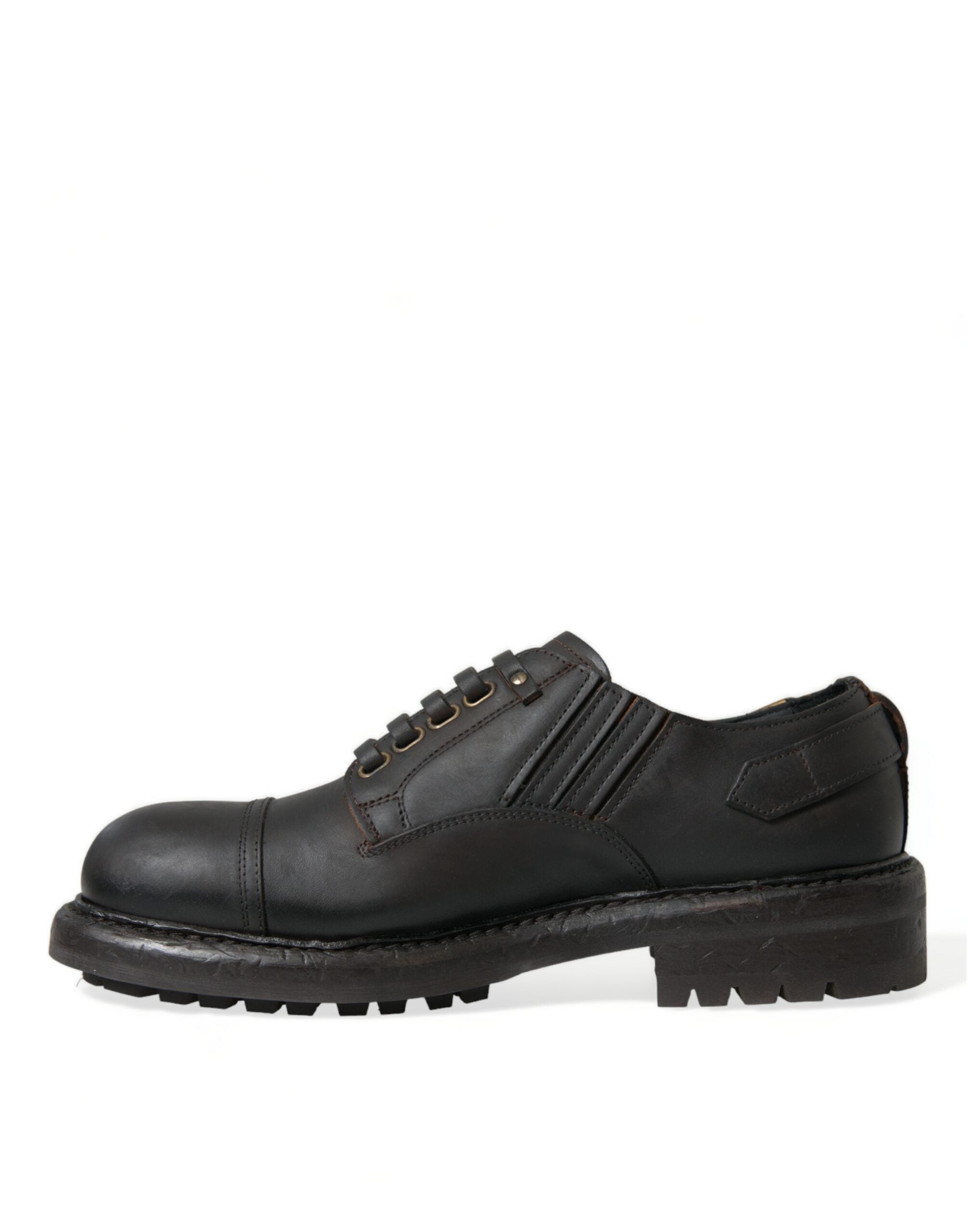 Elegant men's leather derby dress shoes