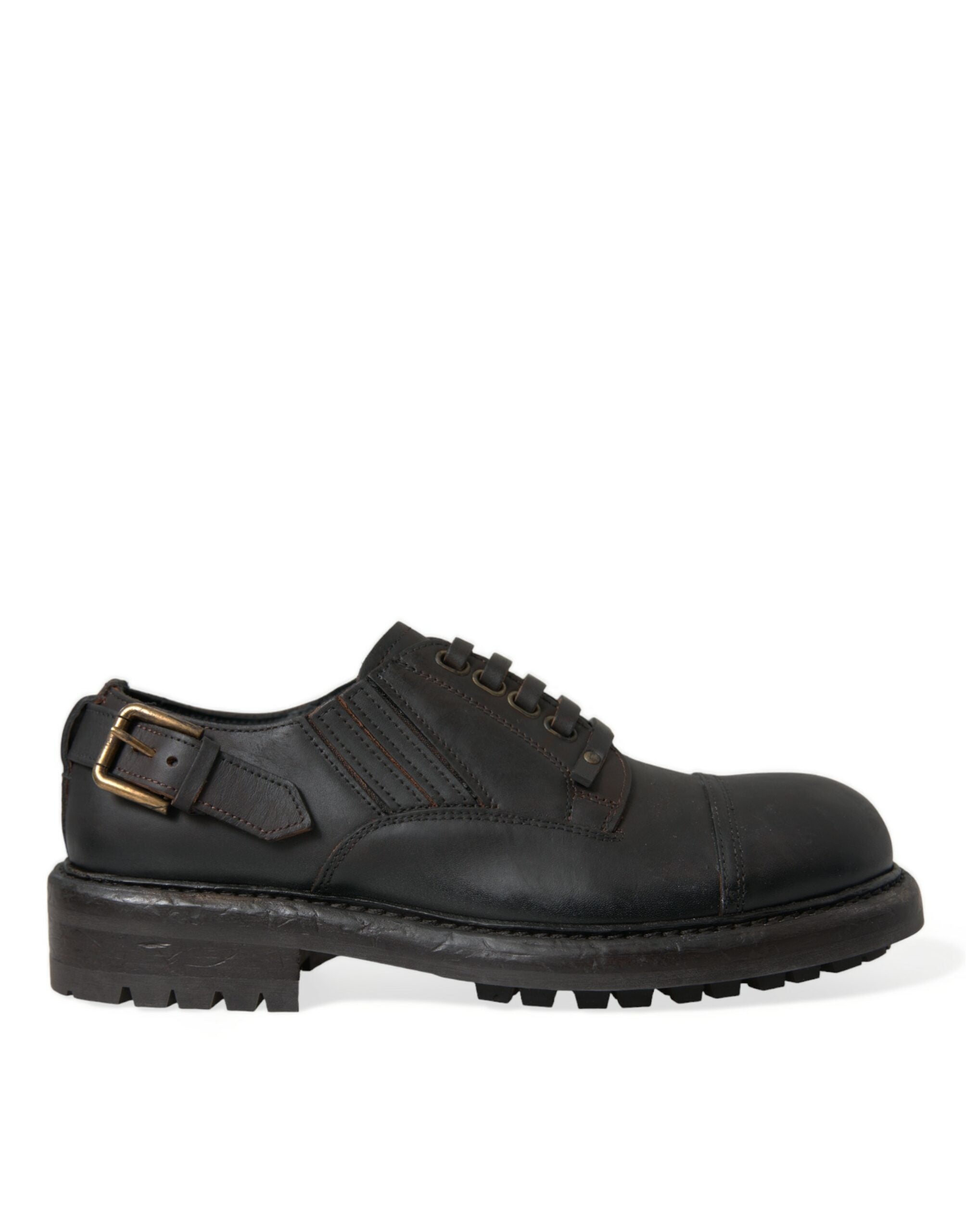 Elegant men's leather derby dress shoes