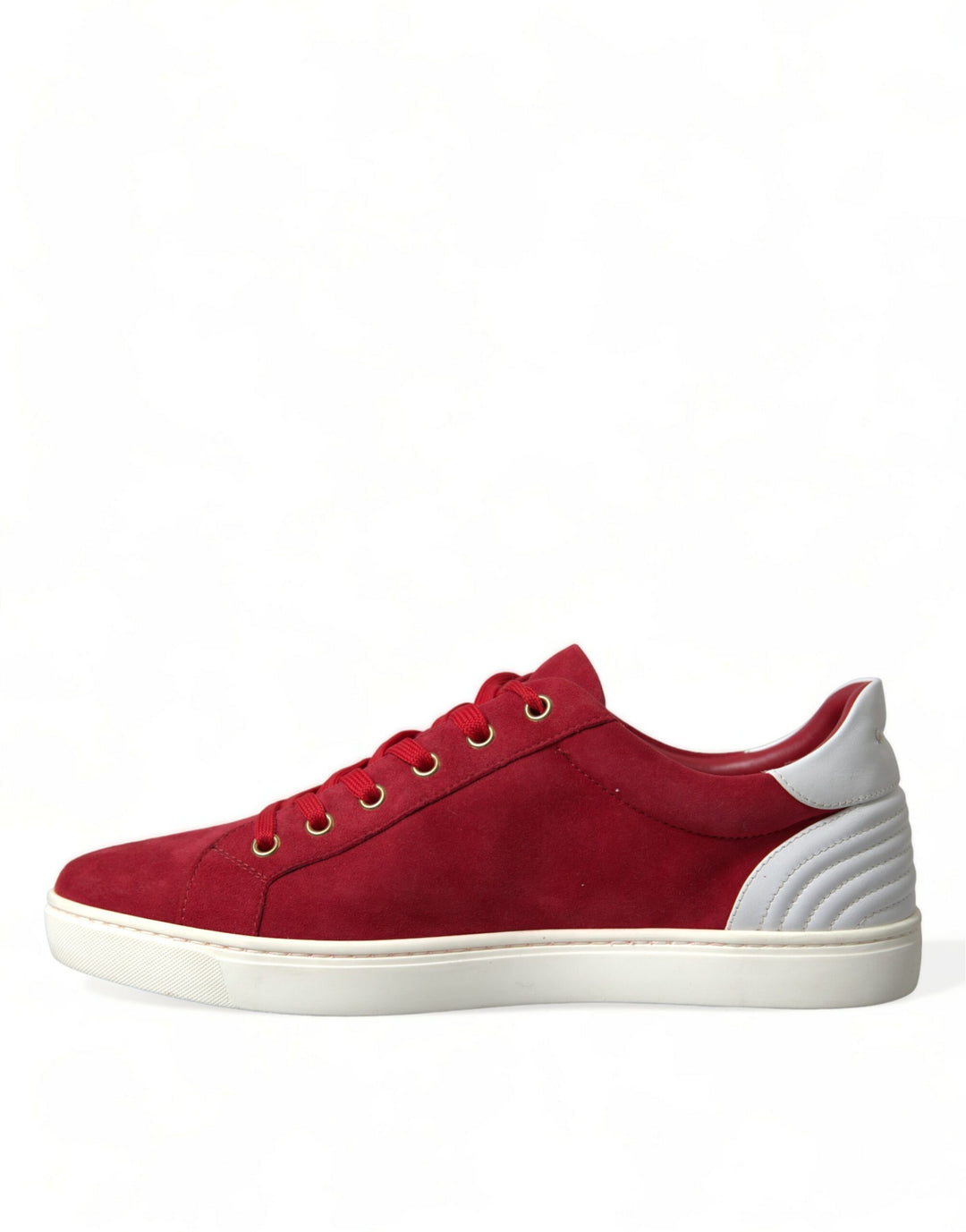 Dolce & Gabbana Elegante rot-weiße Low-Top-Sneakers